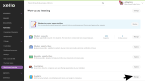 Contacts highlighted on the WBL dashboard
